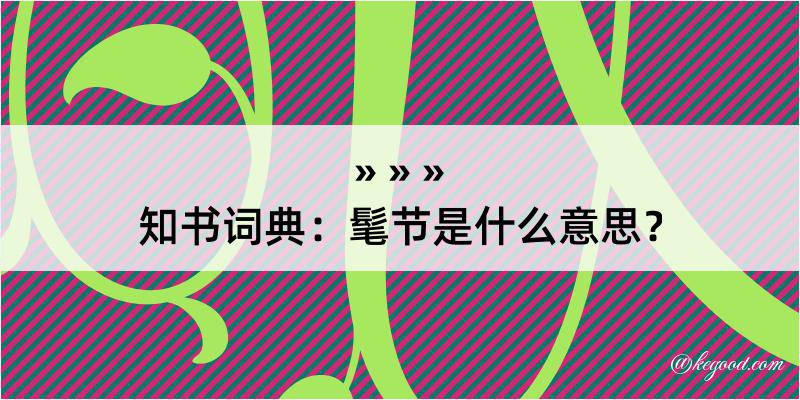 知书词典：髦节是什么意思？