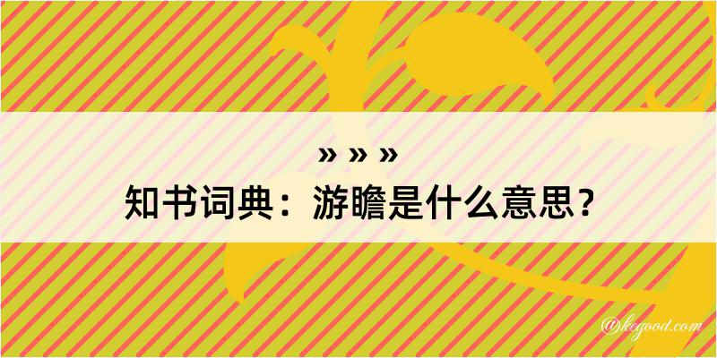 知书词典：游瞻是什么意思？