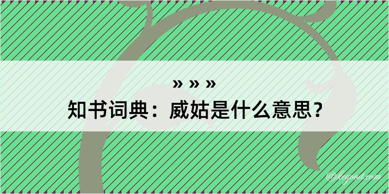 知书词典：威姑是什么意思？