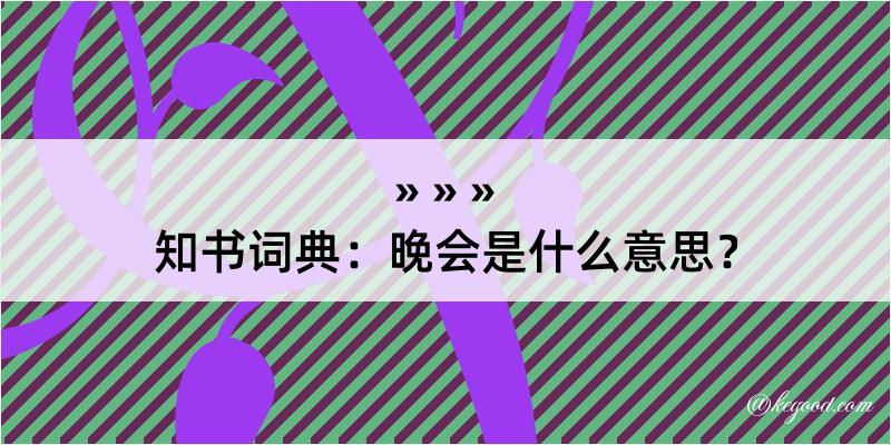 知书词典：晚会是什么意思？