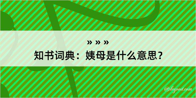 知书词典：姨母是什么意思？