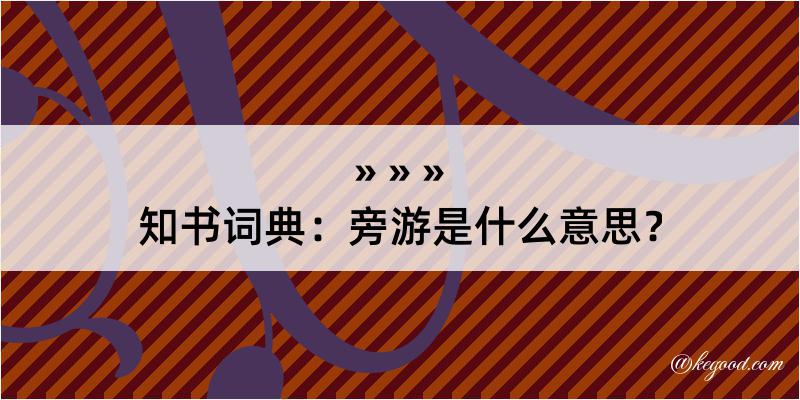 知书词典：旁游是什么意思？