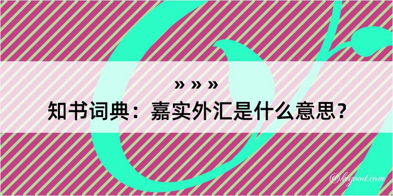 知书词典：嘉实外汇是什么意思？