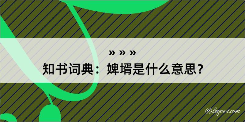 知书词典：婢壻是什么意思？