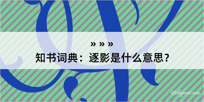 知书词典：逐影是什么意思？