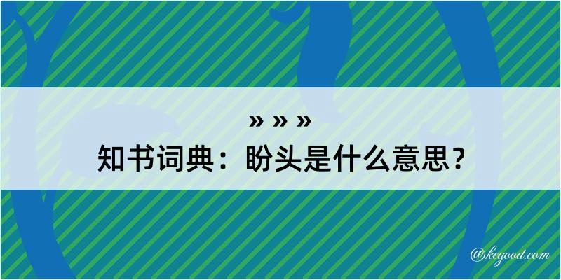 知书词典：盼头是什么意思？