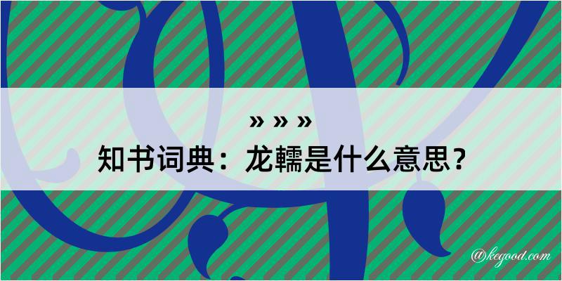 知书词典：龙轜是什么意思？