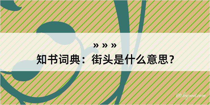 知书词典：街头是什么意思？