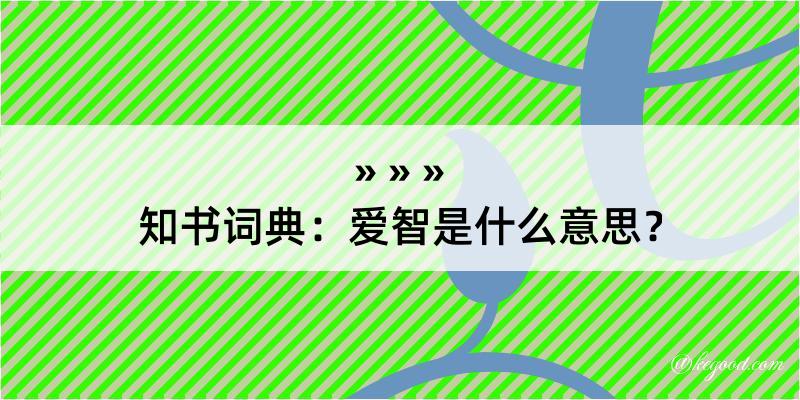 知书词典：爱智是什么意思？