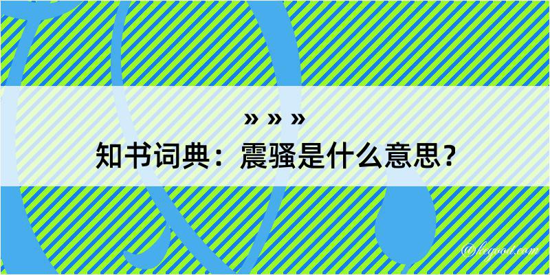 知书词典：震骚是什么意思？