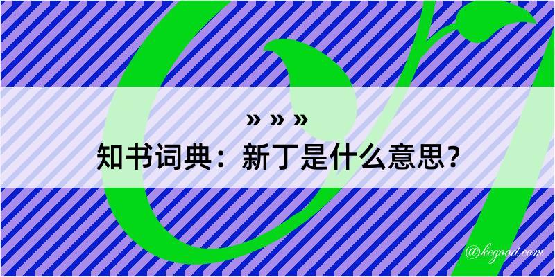 知书词典：新丁是什么意思？