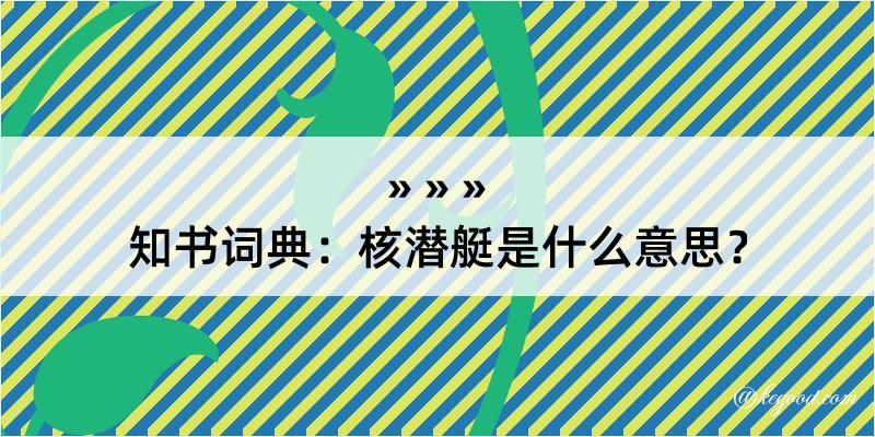 知书词典：核潜艇是什么意思？