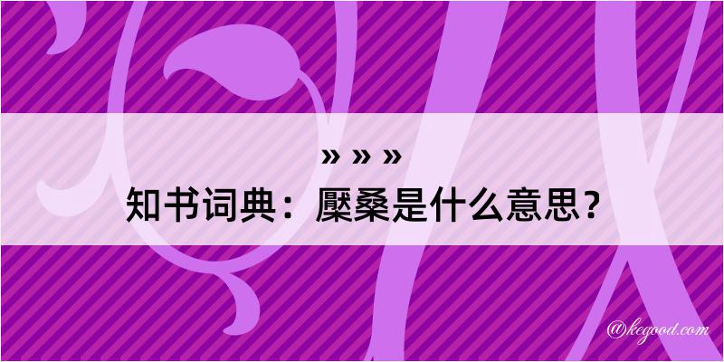 知书词典：檿桑是什么意思？