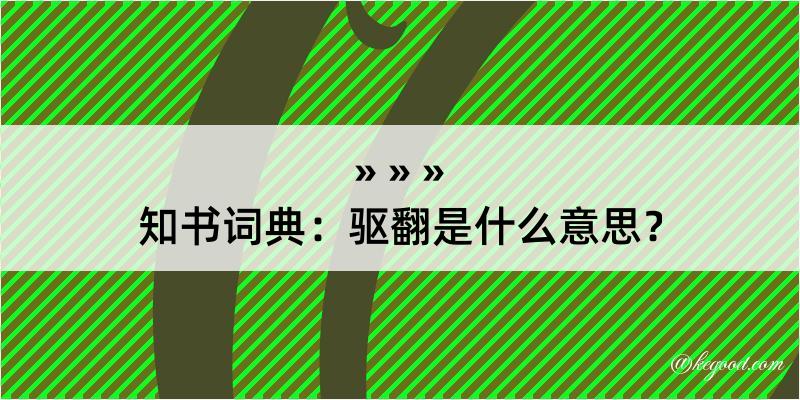 知书词典：驱翻是什么意思？