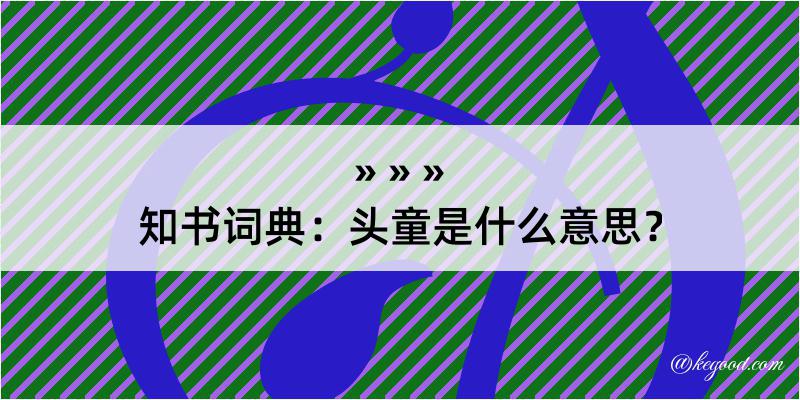 知书词典：头童是什么意思？