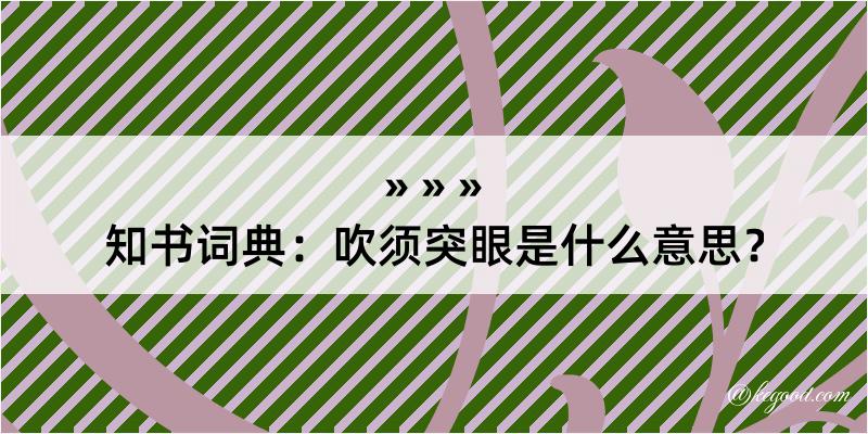 知书词典：吹须突眼是什么意思？