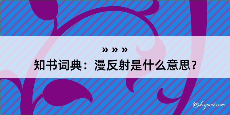 知书词典：漫反射是什么意思？