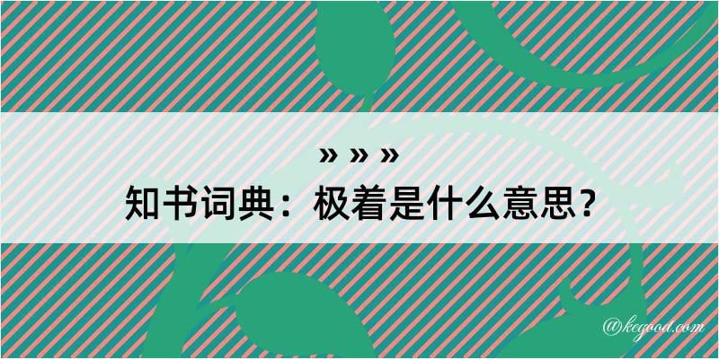 知书词典：极着是什么意思？