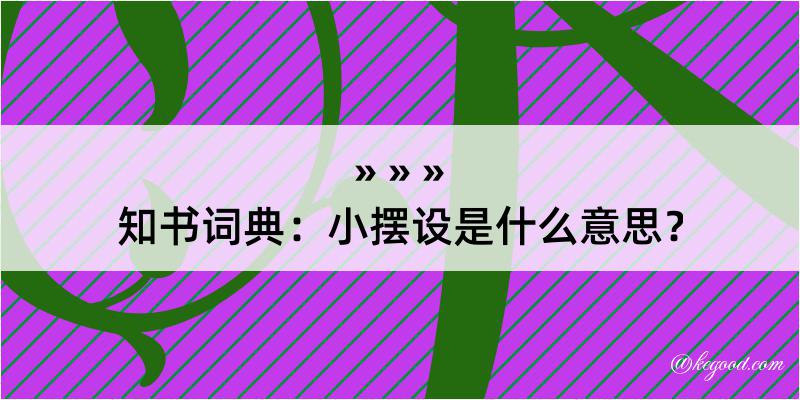 知书词典：小摆设是什么意思？