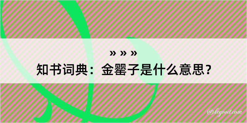 知书词典：金罂子是什么意思？