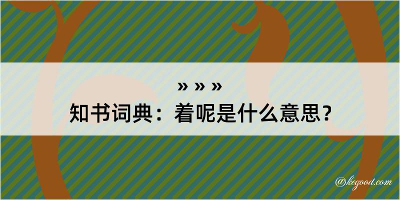 知书词典：着呢是什么意思？