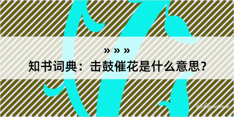 知书词典：击鼓催花是什么意思？