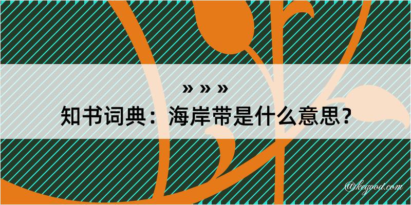 知书词典：海岸带是什么意思？