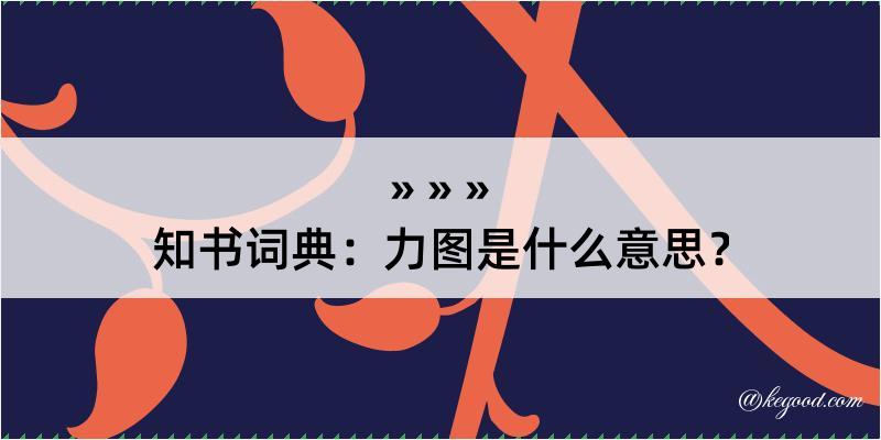 知书词典：力图是什么意思？