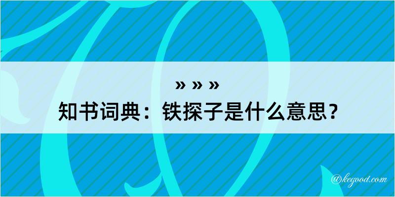 知书词典：铁探子是什么意思？