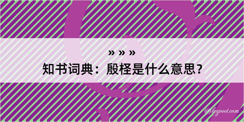 知书词典：殷柽是什么意思？