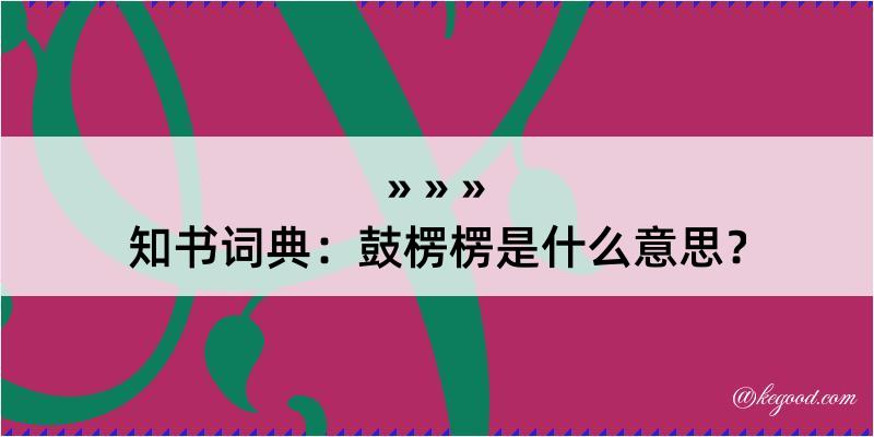 知书词典：鼓楞楞是什么意思？