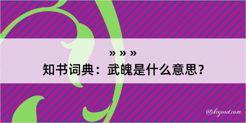 知书词典：武魄是什么意思？