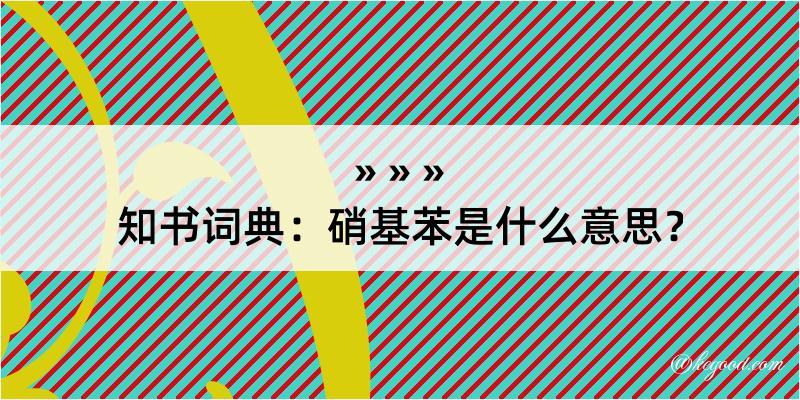 知书词典：硝基苯是什么意思？