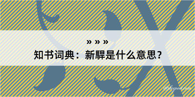 知书词典：新駻是什么意思？