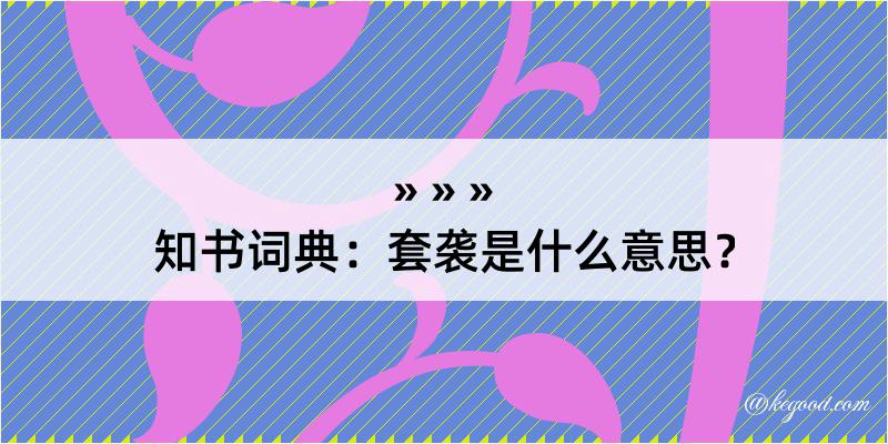 知书词典：套袭是什么意思？