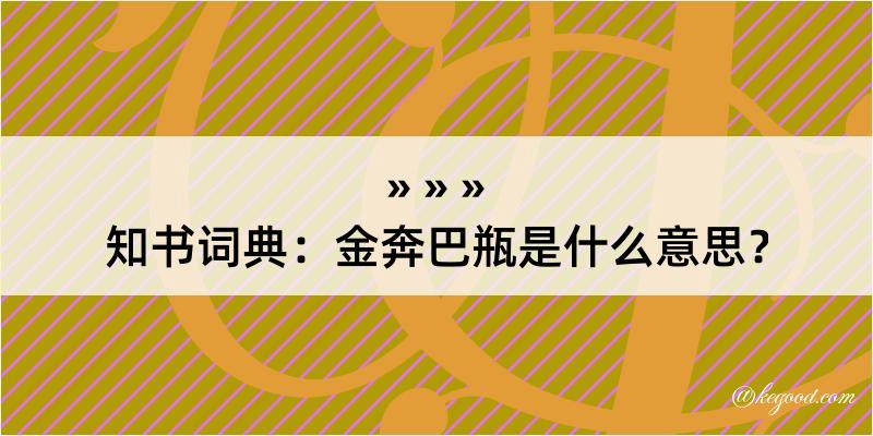 知书词典：金奔巴瓶是什么意思？