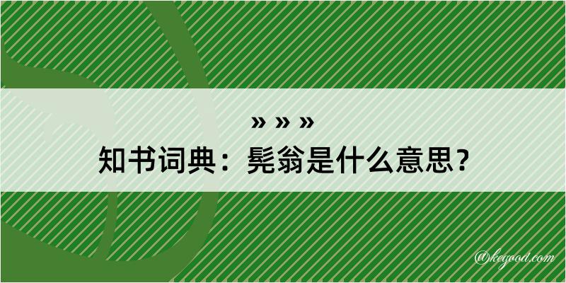 知书词典：髡翁是什么意思？