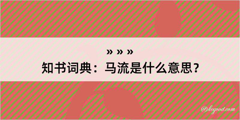 知书词典：马流是什么意思？