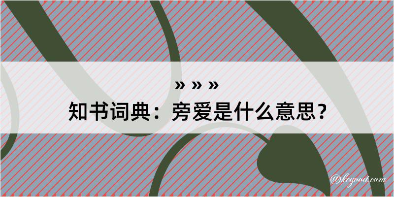 知书词典：旁爱是什么意思？