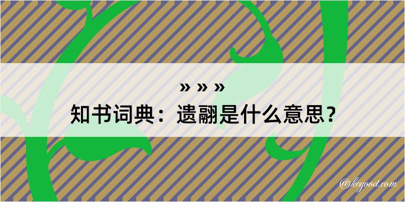 知书词典：遗翮是什么意思？