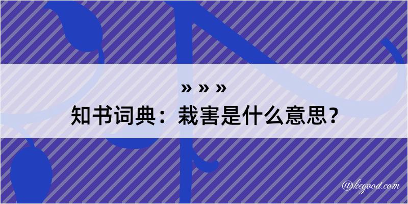 知书词典：栽害是什么意思？