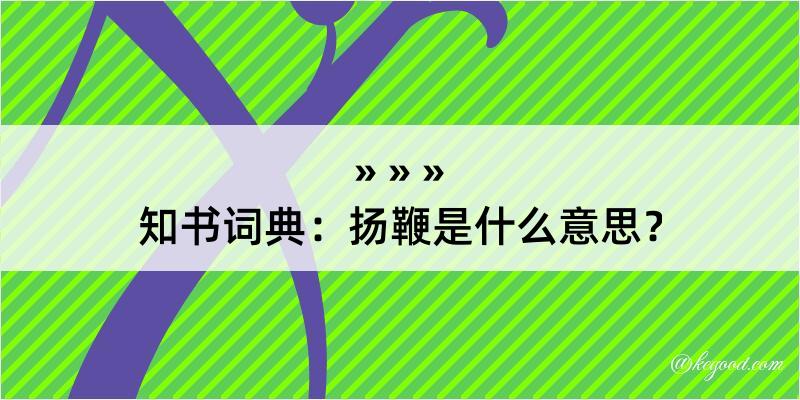 知书词典：扬鞭是什么意思？