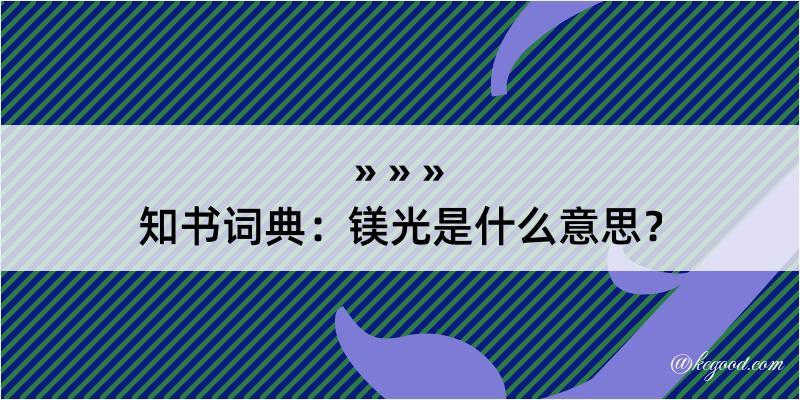 知书词典：镁光是什么意思？