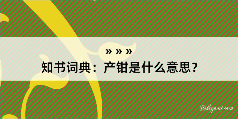 知书词典：产钳是什么意思？