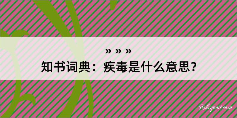 知书词典：疾毒是什么意思？