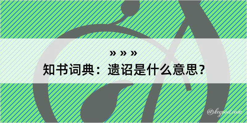 知书词典：遗诏是什么意思？