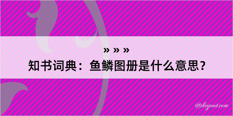 知书词典：鱼鳞图册是什么意思？