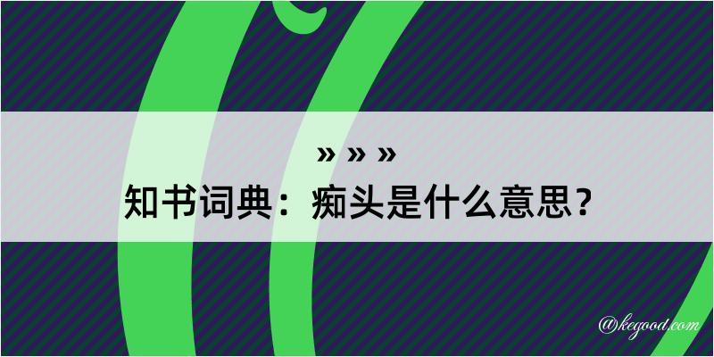 知书词典：痴头是什么意思？