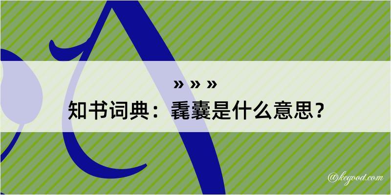 知书词典：毳囊是什么意思？