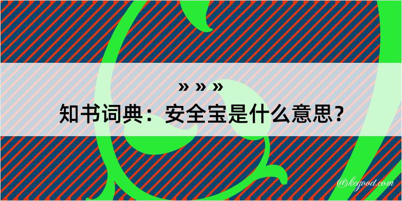 知书词典：安全宝是什么意思？